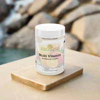 Thumbnail for A container of Krypton Energy Labs' Multi Vitamin and Mineral Complex sits on a rock against a blurred natural background. Its label highlights the inclusion of 9 minerals, 13 vitamins, and a complete vitamin B complex aimed at boosting energy levels and immune function. The container also indicates that it was filled and tested in Germany.