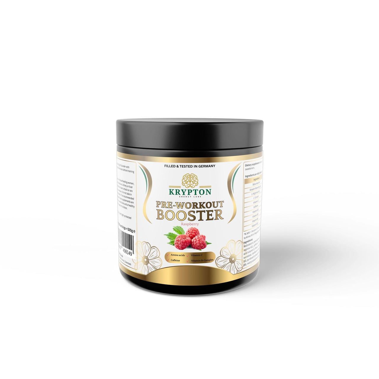 Pre - Workout Booster - Raspberry - Krypton Energy Labs