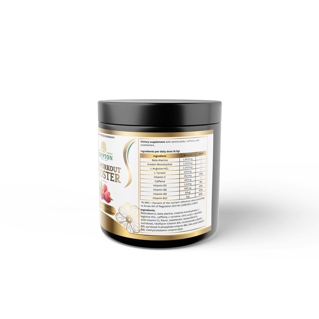 Pre - Workout Booster - Raspberry - Krypton Energy Labs